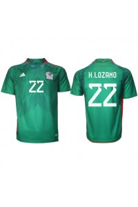 Meksiko Hirving Lozano #22 Jalkapallovaatteet Kotipaita MM-kisat 2022 Lyhythihainen